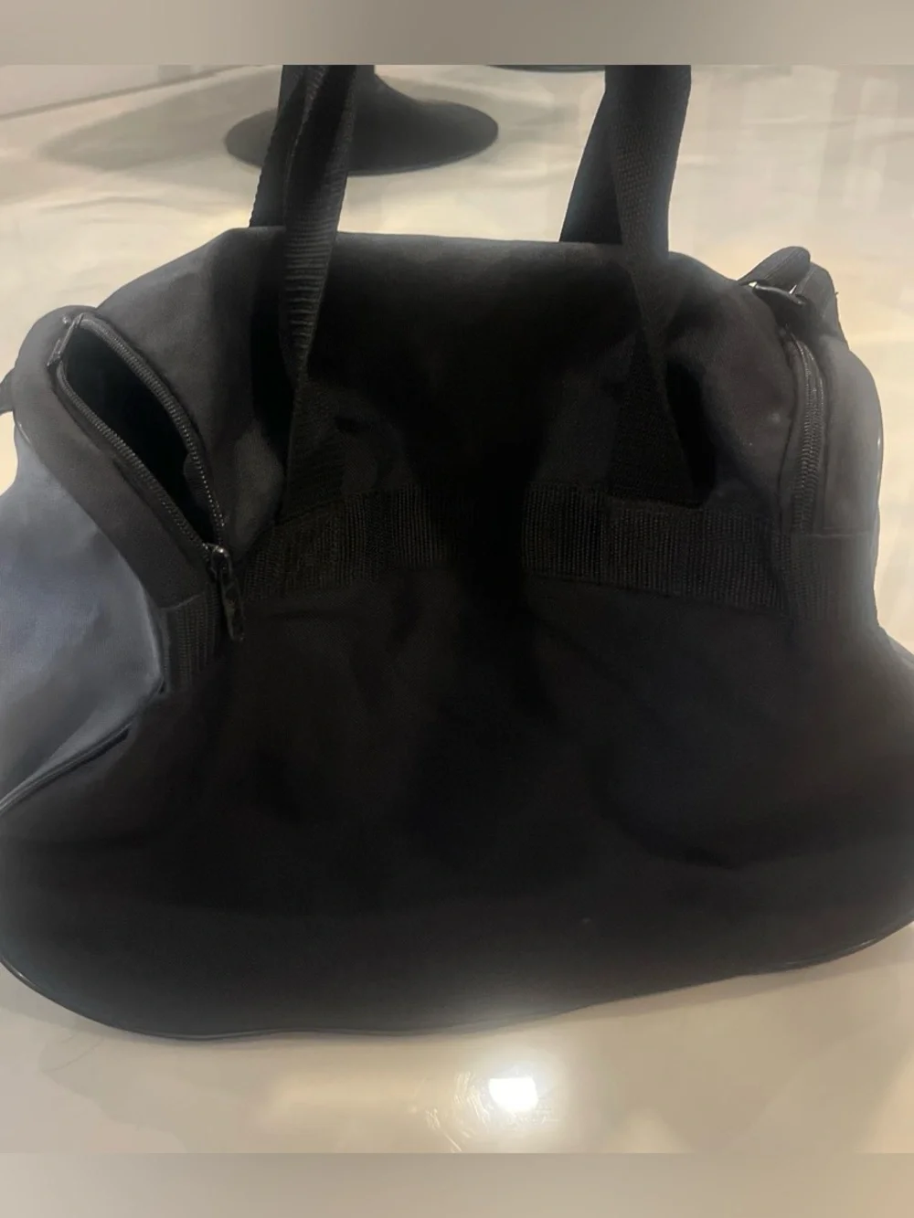 Adidas Black and Gray Duffel Bag with Logo